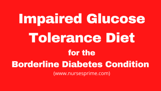 Impaired Glucose Tolerance Diet, for the Borderline Diabetes Condition