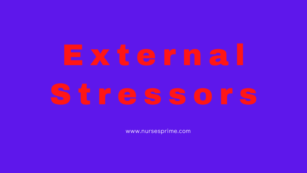 Here Are Some Sources of External Stressors