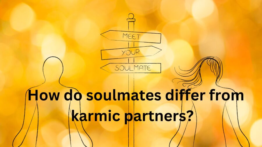 How do soulmates differ from karmic partners?