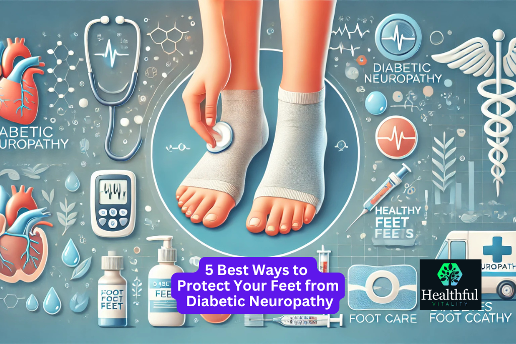 A person applying lotion and wearing protective socks to prevent diabetic neuropathy foot issues.